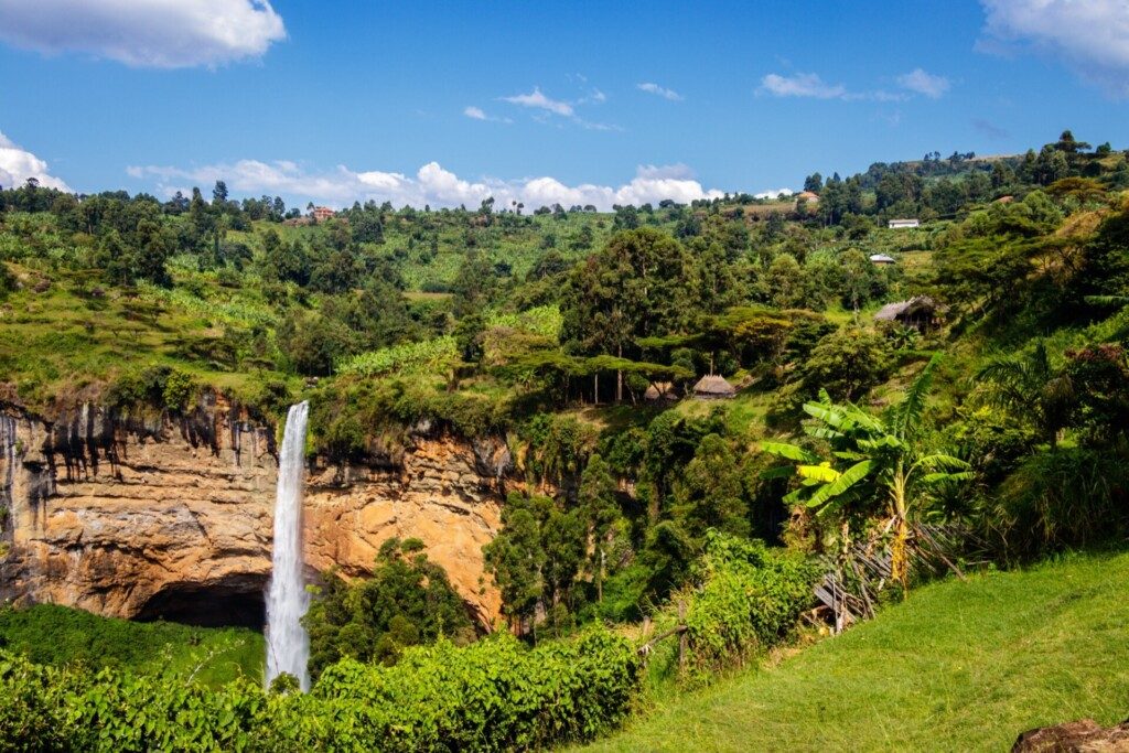 La troisième cascade des célèbres chutes Sipi en Ouganda