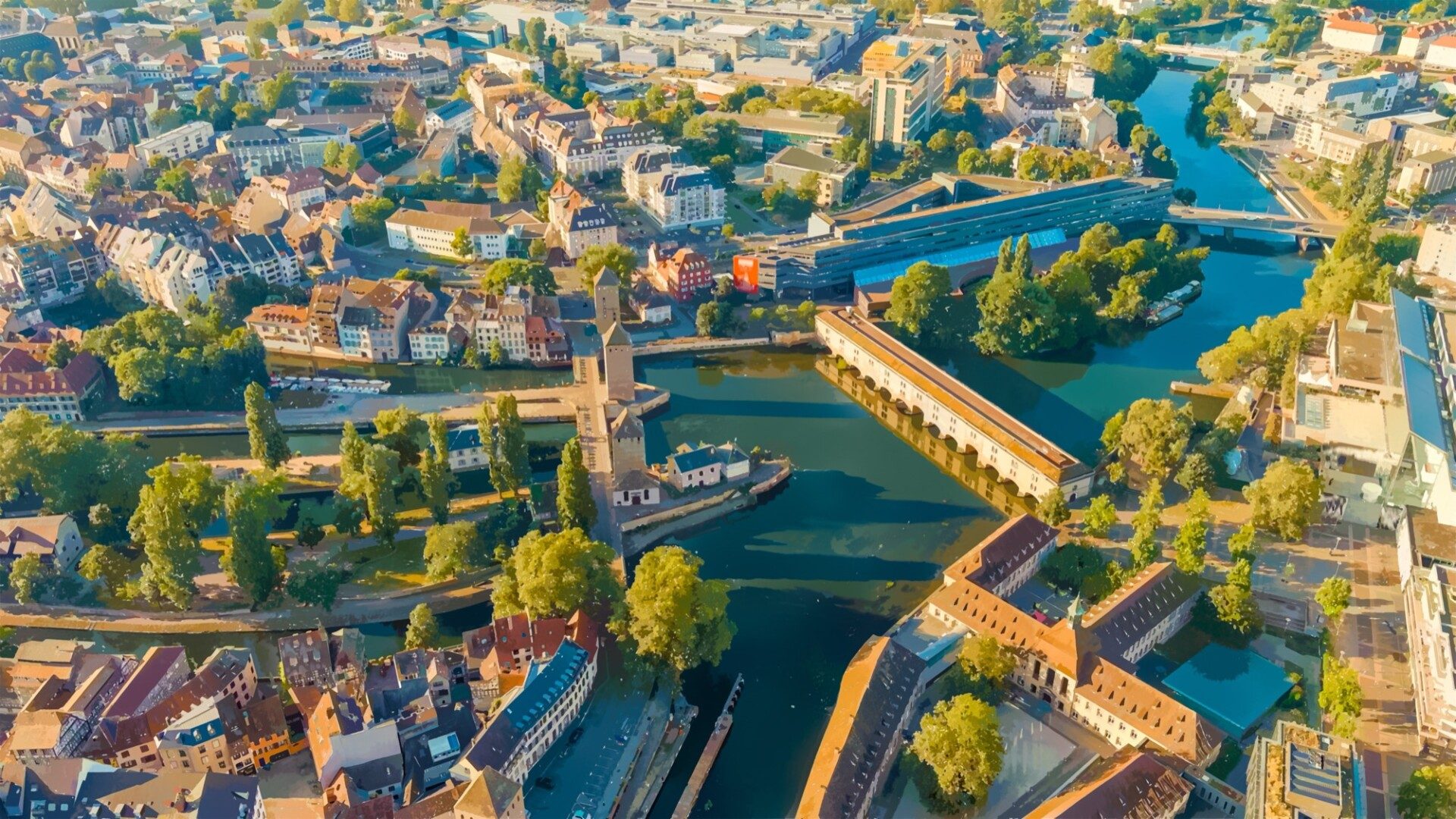 Strasbourg vue aérienne quel aéroport