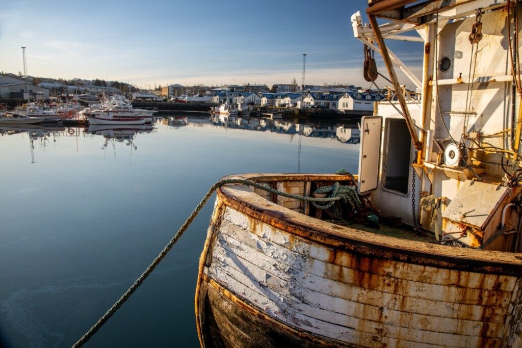 Le port de Hafnarfjörður, à côté de Reykjavik