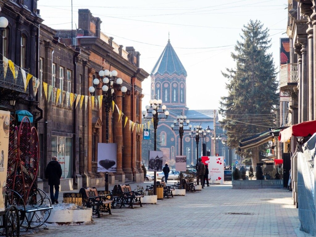 Rue de Gyumri le matin, Arménie