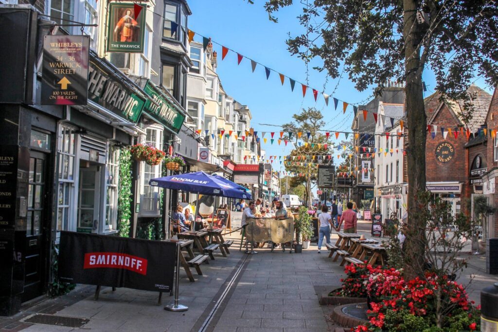 Le centre de Worthing, près de Brighton