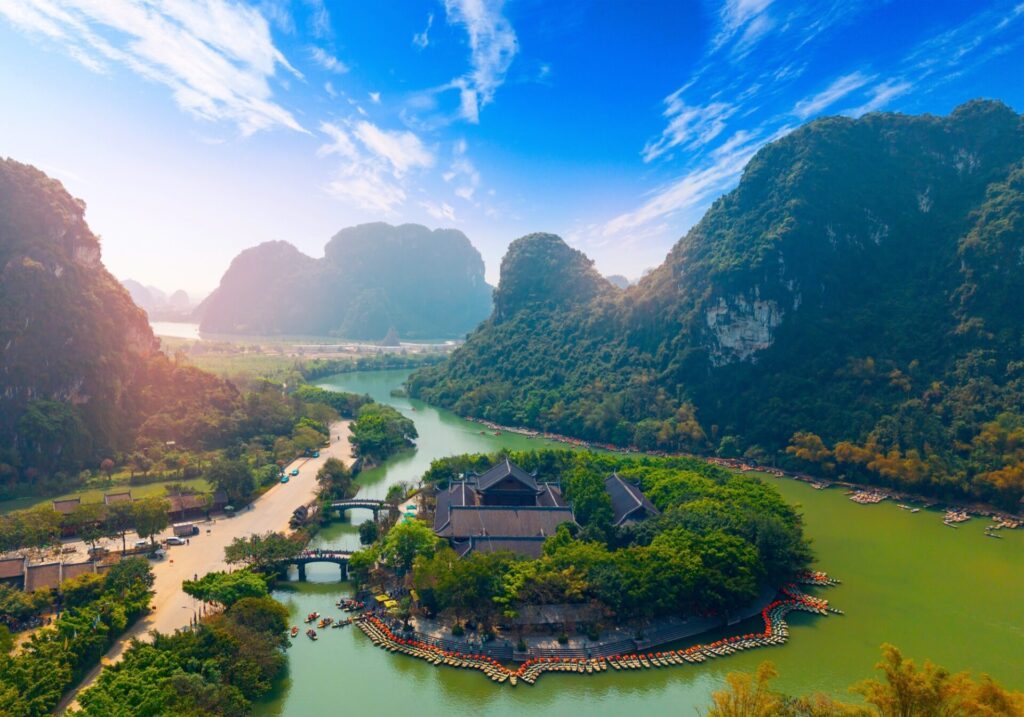 Vue panoramique sur Ninh Binh au Vietnam