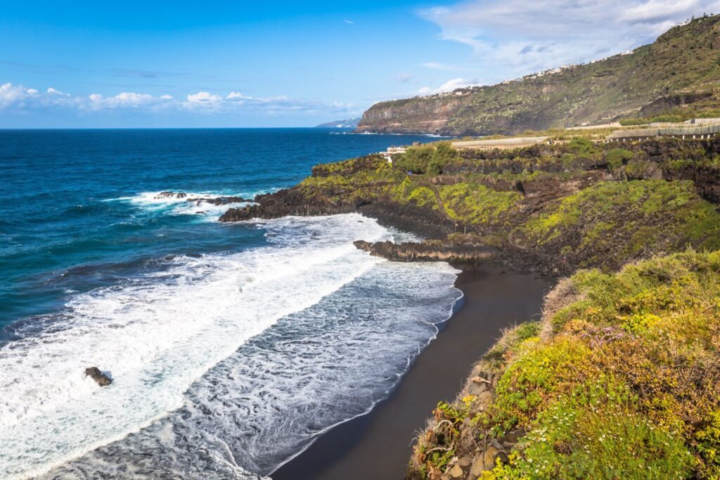 Bollullo, plage de sable noire à Tenerife