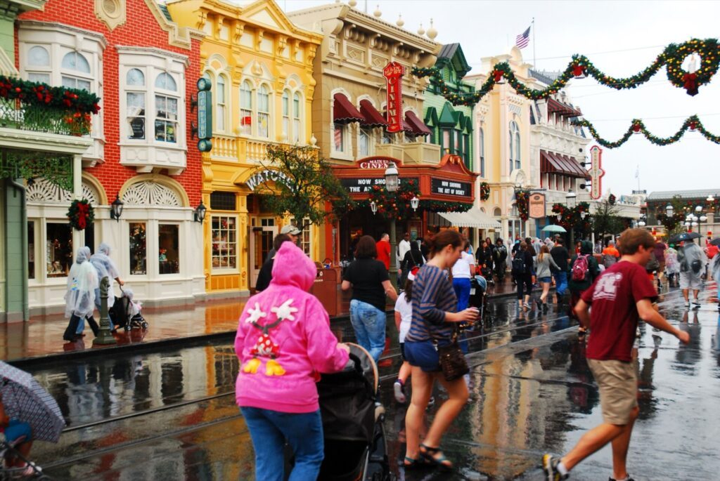 La pluie tombe au Magic Kingdom (Orlando)