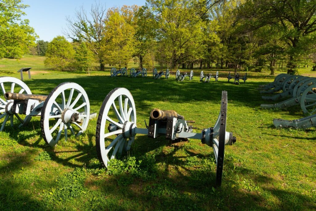 Canons dans le parc de l'Artillerie au Valley Forge National Historical Park, près de Philadelphie