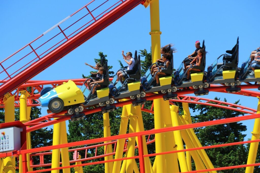 Montagnes russes Spirou Racing au Parc Spirou