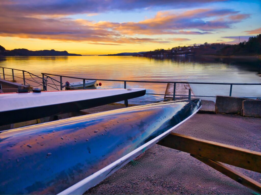 Coucher de soleil au Fanafjord, non loin de Bergen