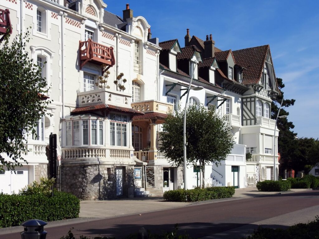 Le quartier des villas le long de la plage au Touquet-Paris-Plage