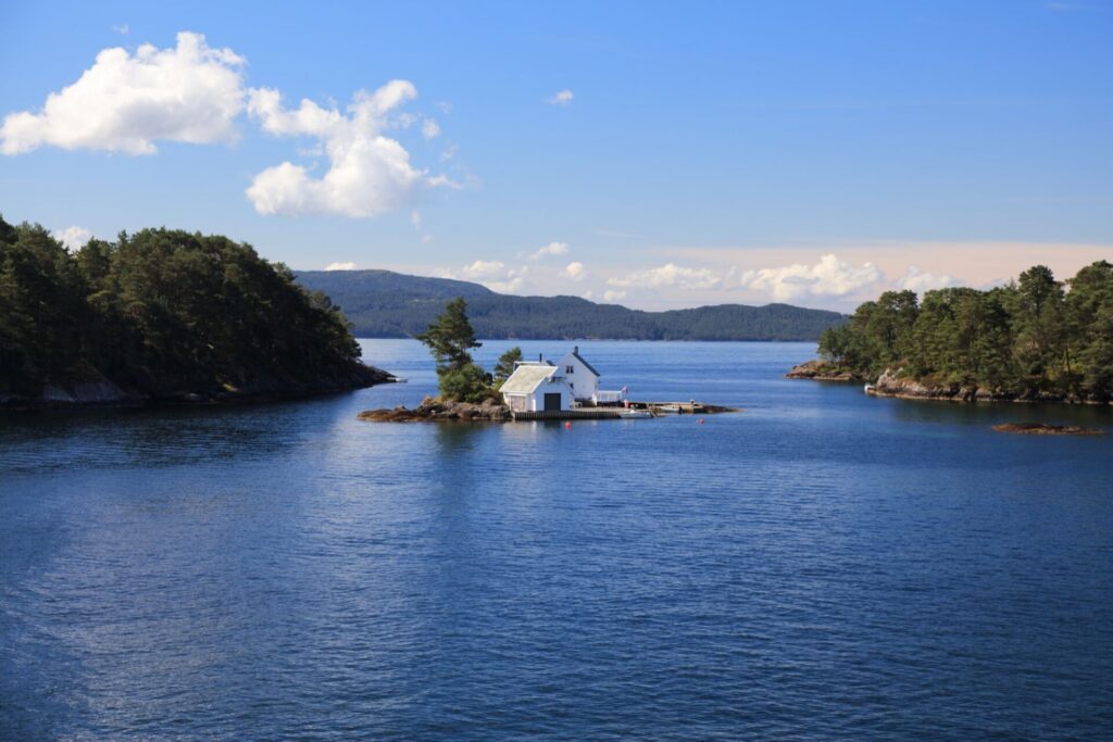 Petite île privée sur Bjornafjord en Norvège
