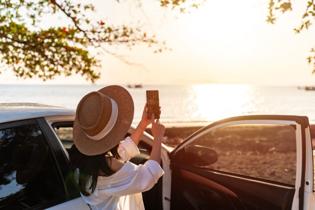 Prendre des photos lors d'un road trip