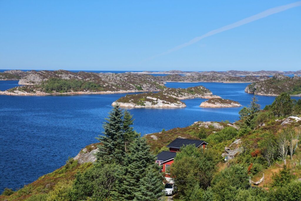 Vue panoramique sur les îles de Sotra, près de Bergen