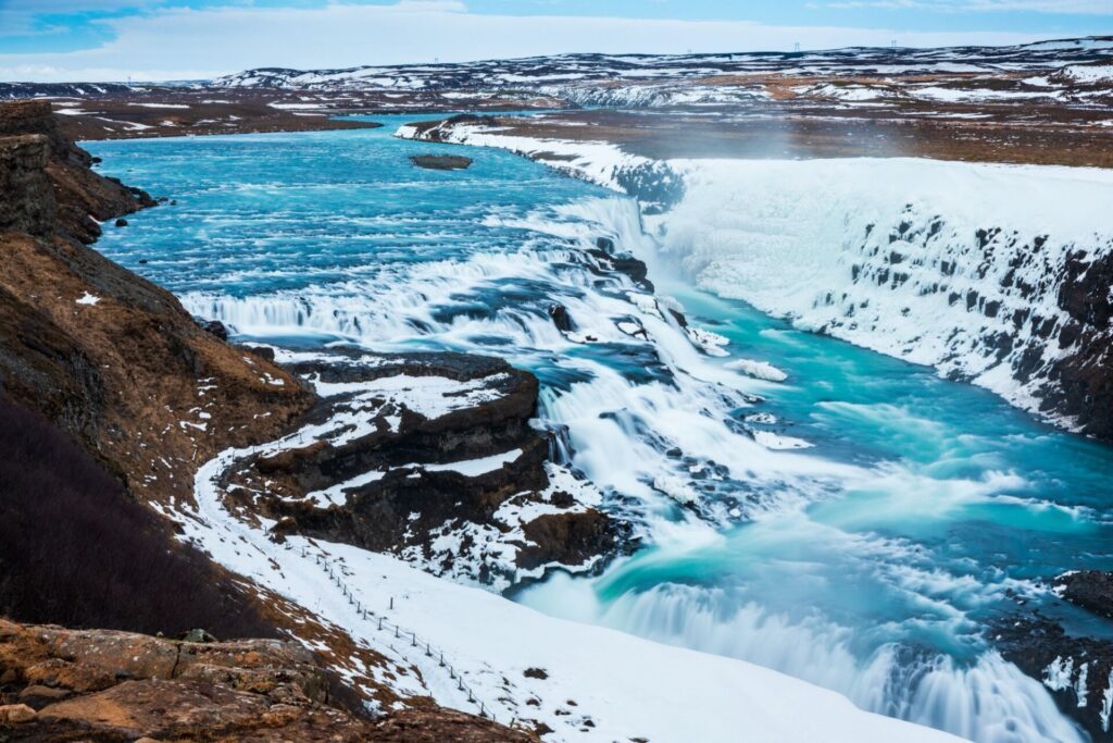 La Cascade Gullfoss en hiver, Islande